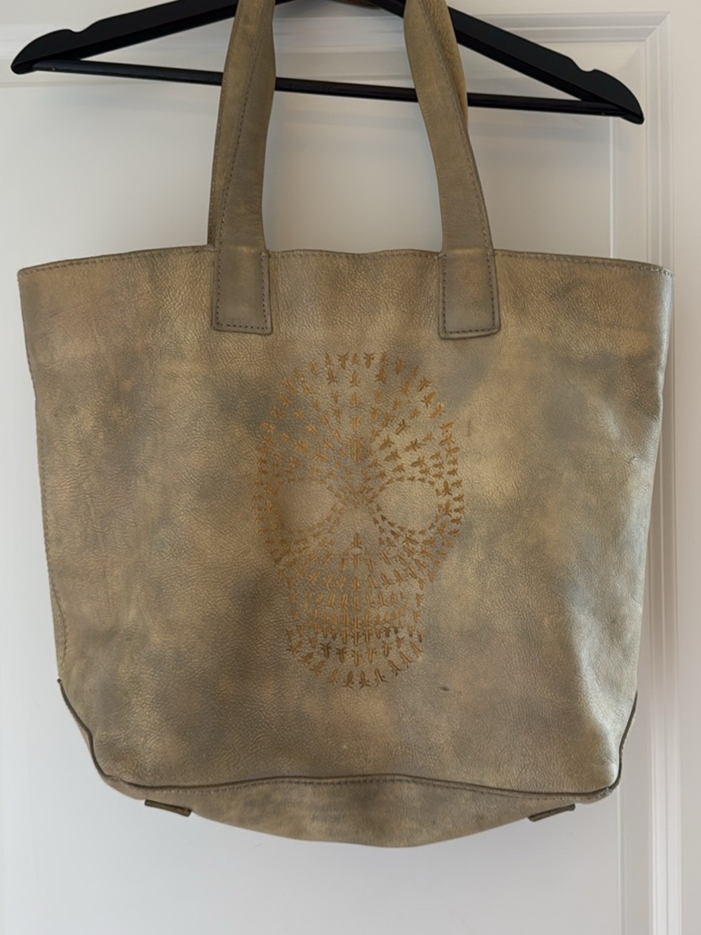 Frye Leather Skull Tote